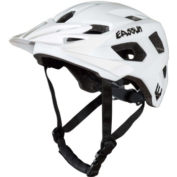 White MTB Bonaigua EASSUN Helmet, with Visor, Ultra-Light-Weight and Ventilated