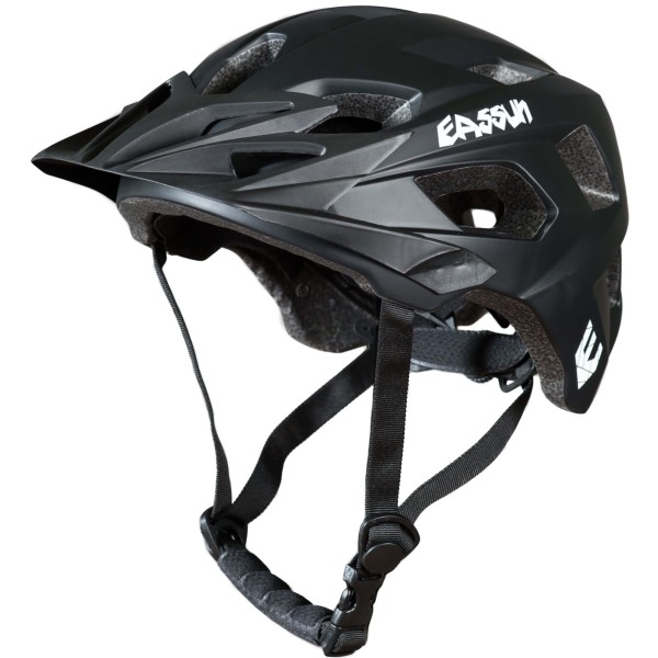 Bonaigua EASSUN MTB-Helm mit Visier, sehr Leicht und Belüftet, Schwarz