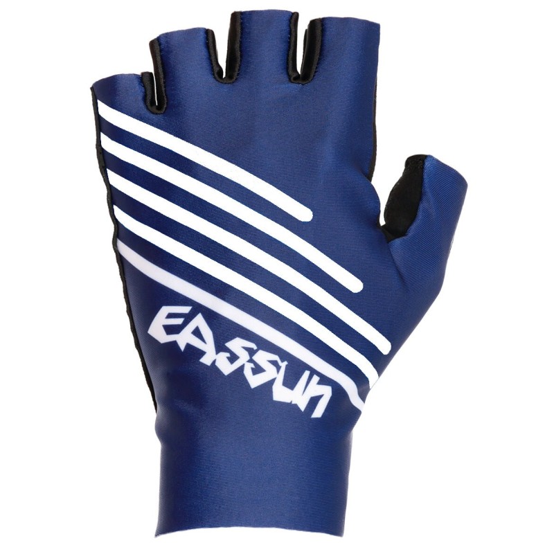 Aero EASSUN Short Cycling Glove Back Zone, Blue with White Lines