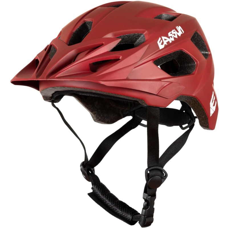 Bonaigua EASSUN MTB-Helm mit Visier, sehr Leicht und Belüftet, Weiß