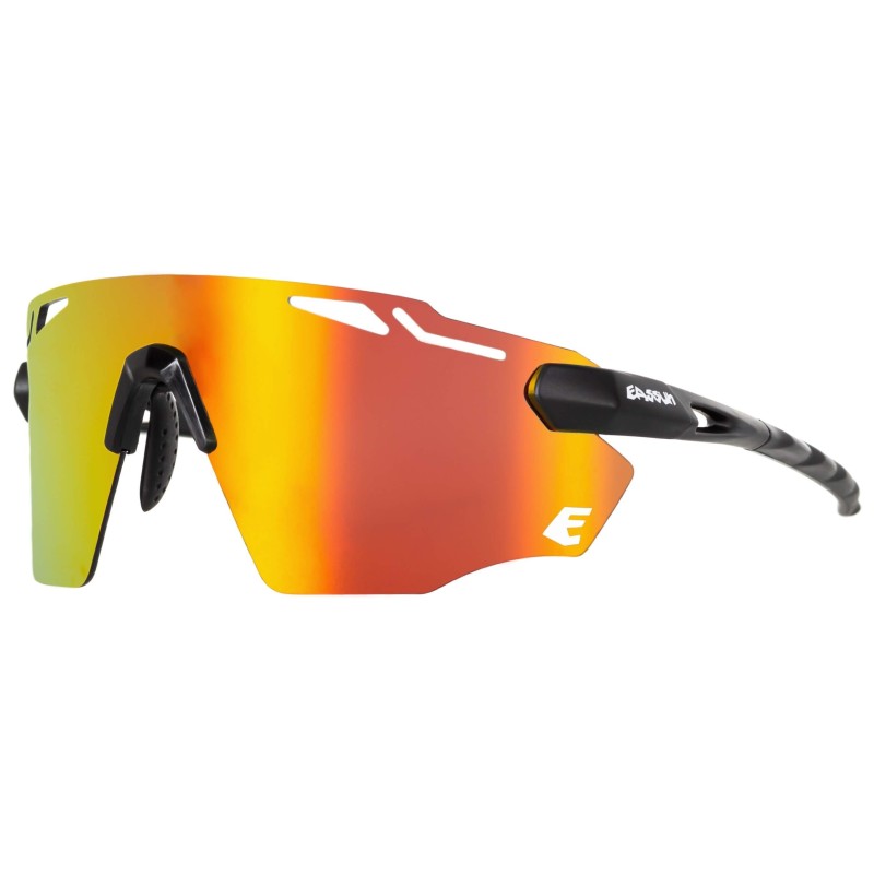 Running Sunglasses Fartlek EASSUN, Red REVO and Solar CAT 3 Lens and Matt Black Frame