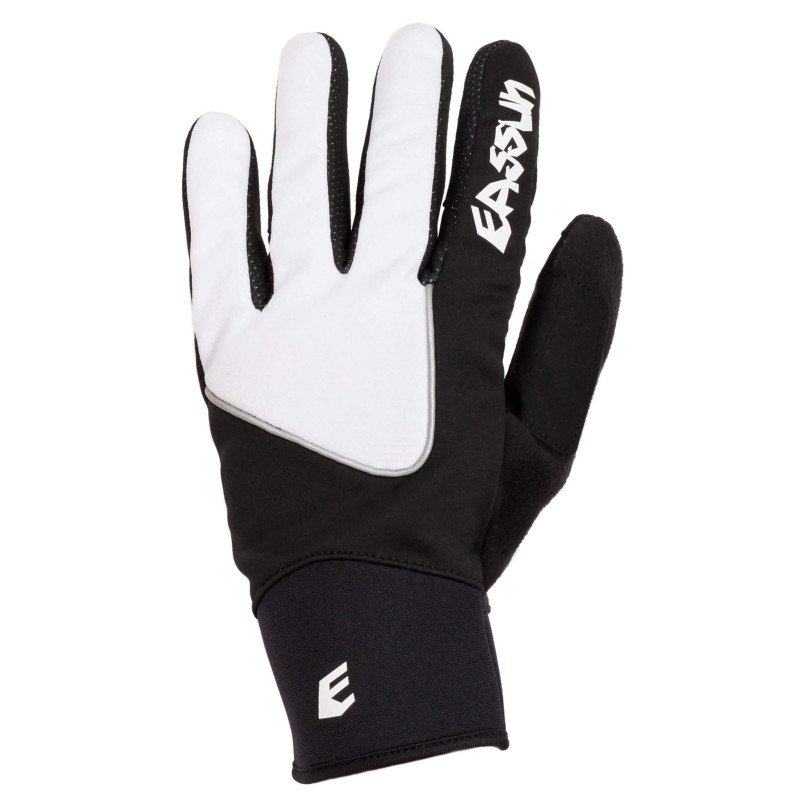 Frozen Polar EASSUN, Long Cycling Gloves, Windstopper and Anti-slip, White and Black