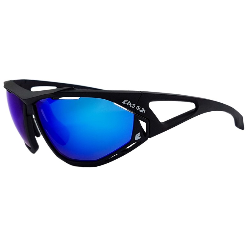 Gafas de Mountain Bike Epic EASSUN, Solares CAT 3 con Cristales REVO Azules y Montura Negra