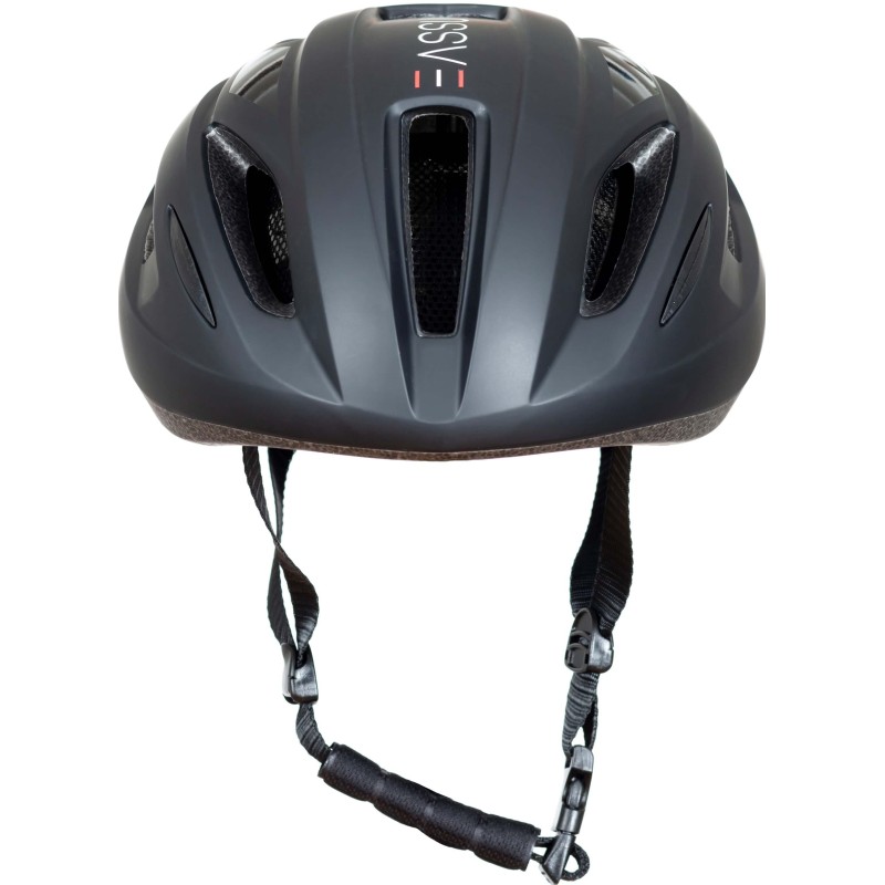 Frontal View of EASSUN Gran Fondo Cycling Helmet, Lightweight and Ventilated, Matt Black