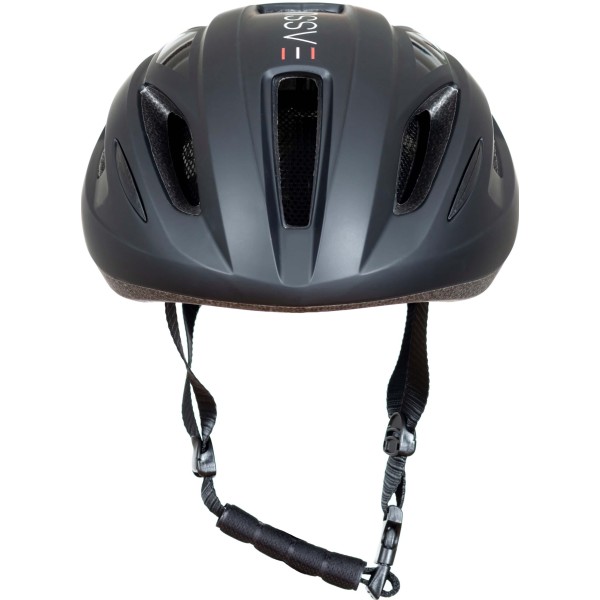 Frontal View of EASSUN Gran Fondo Cycling Helmet, Lightweight and Ventilated, Matt Black