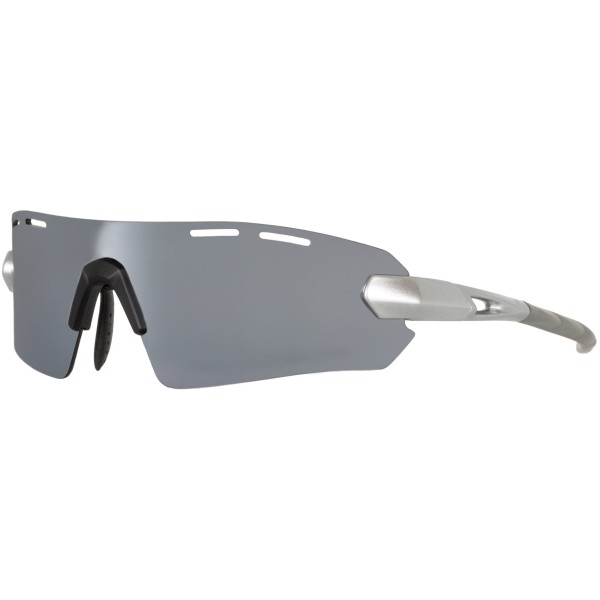 Lunettes de Soleil de Running Marathon EASSUN, CAT 3, Ajustables et Légères avec Système de Ventilation, Argentée et Gris