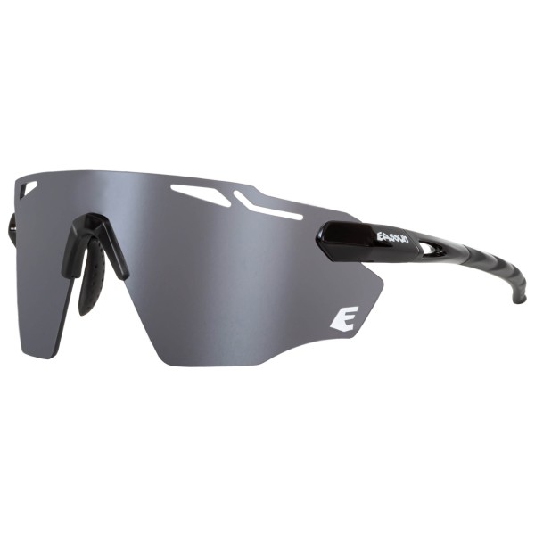 Running Sunglasses Fartlek EASSUN, Silver REVO and Solar CAT 3 Lens and Shiny Black Frame