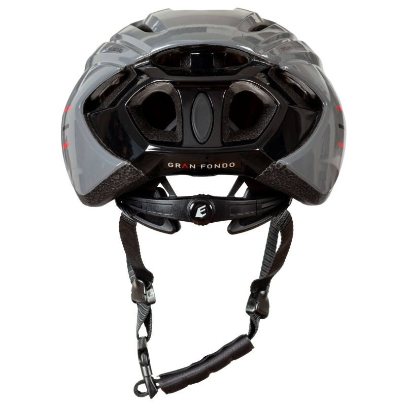 Back View of EASSUN Gran Fondo Cycling Helmet, Lightweight and Ventilated, Grey