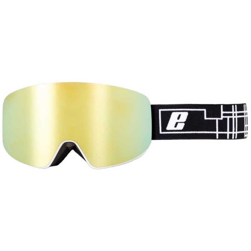 Masque de Ski et Snowboard pour Adulte Xenon EASSUN, Solar CAT 2, Anti-Buée et Très Flexible, Bleu REVO et Noire Monture