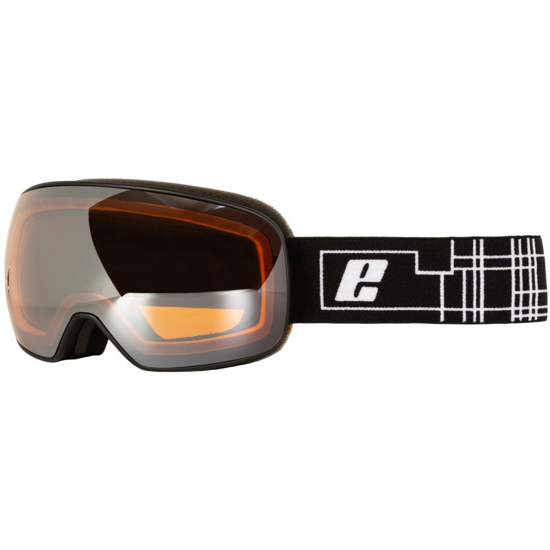 Cortina EASSUN Ski/Snow Goggle für Erwachsene, CAT 2 Solar, Leicht und Beschlagfrei, Schwarz und Rot