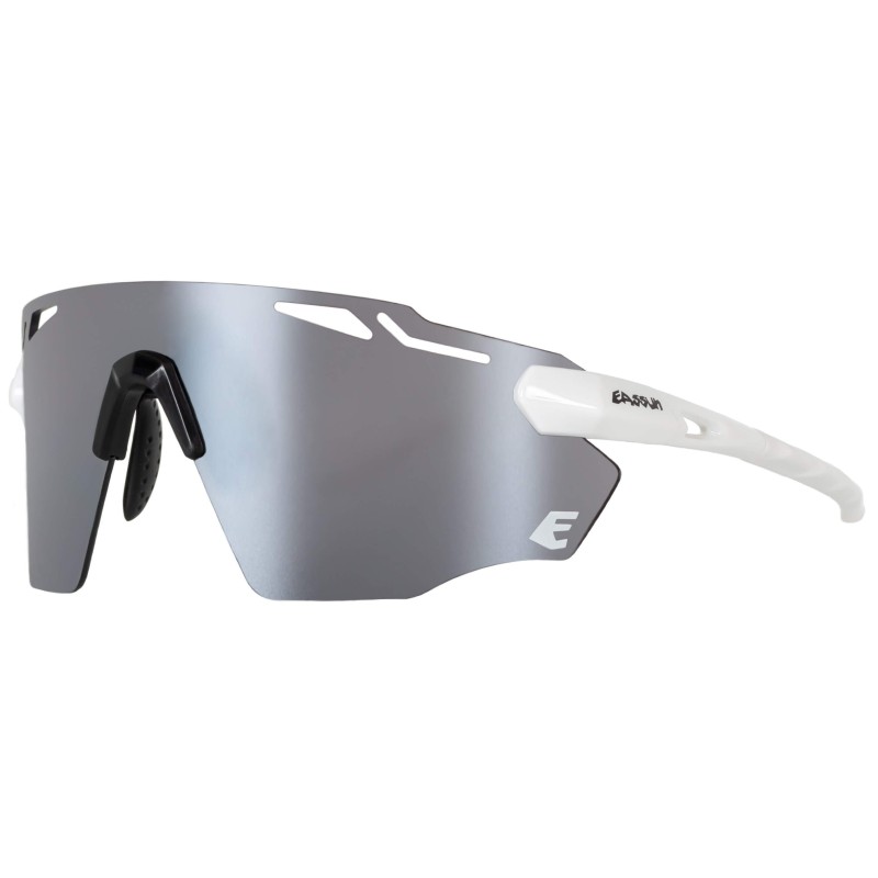 Gafas de Sol para Golf Fartlek EASSUN con Lente Plateada Espejo y Solar CAT 3 con Montura Negra Brillante