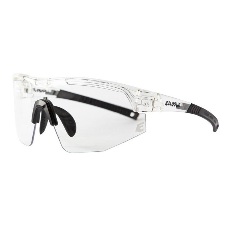 Lunettes de Soleil de Running Sprint EASSUN, Photochromiques et Réglables avec Système de Ventilation, Blanche Monture