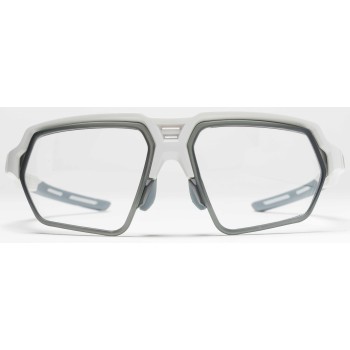 Gafas Deportivas Graduadas Screen RX EASSUN, Graduables y Ajustables, Montura Gris Claro y Aros Grises Transparentes
