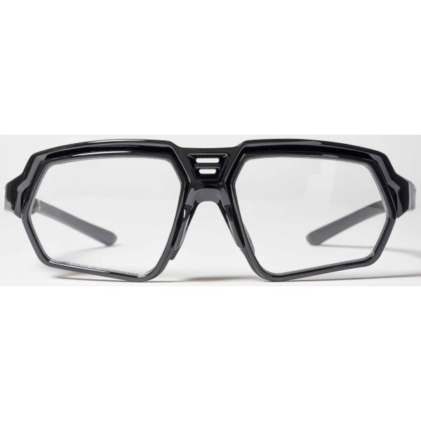 Summit RX EASSUN Sports Glasses, Adjustable, Lightweight, and Graduated, Shiny Black Frame and Black Rims