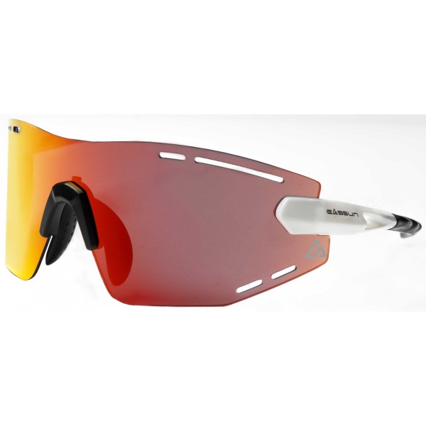 Lunettes de Soleil de Running Armour EASSUN, Solar CAT 3, Ajustables et Légères, Blanche et Rouge