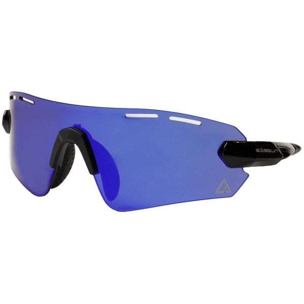 Running Sunglasses Marathon EASSUN with Blue REVO and CAT 3 Lens with Shiny Black Frame