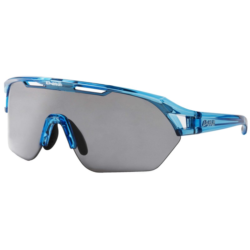 Glen EASSUN Radfahr- und Laufbrille, Sonnenbrille CAT 3, Hellblaues Gestell und Blaue REVO-Linse