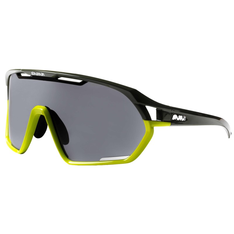 Lunettes de Soleil de Cyclisme Paradiso EASSUN, CAT 3, avec Monture Vert Chasseur et Vert Clair et Verre Argenté de CAT 3