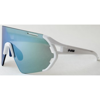 Gafas de Sol Deportivas Veleta Sport EASSUN, Solares CAT 3, con Lente Azul REVO y Montura Blanco Mate