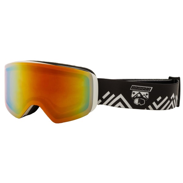 Molina EASSUN Kids' Ski/Snow Goggles, CAT 3 Sun Protection, White Frame and Red REVO Lens