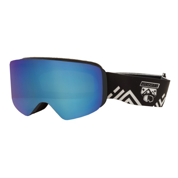 Masque de Ski/Snowboard Pour Enfants Molina EASSUN, Solaire CAT 3, Monture Noire et Verres Bleus REVO