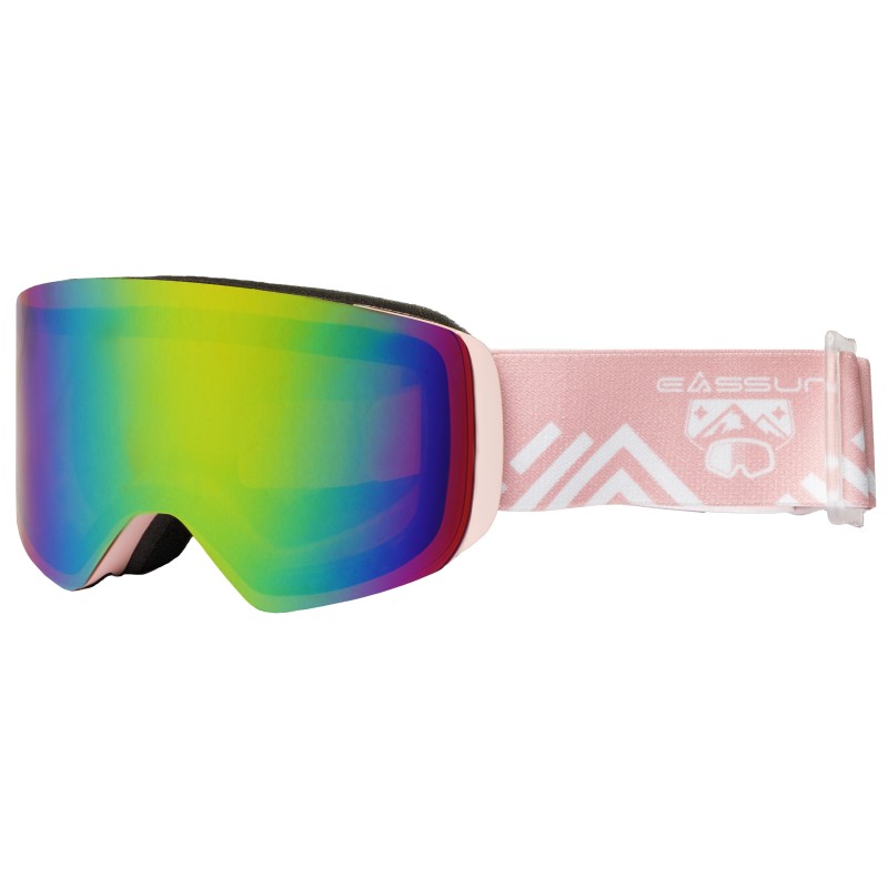 Masque de Ski/Snowboard Pour Enfants Molina EASSUN, Solaire CAT 3, Monture et Verres Roses