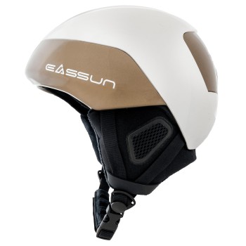 Beret EASSUN Ski/Snowhelm für Erwachsene, Weiß und Gold