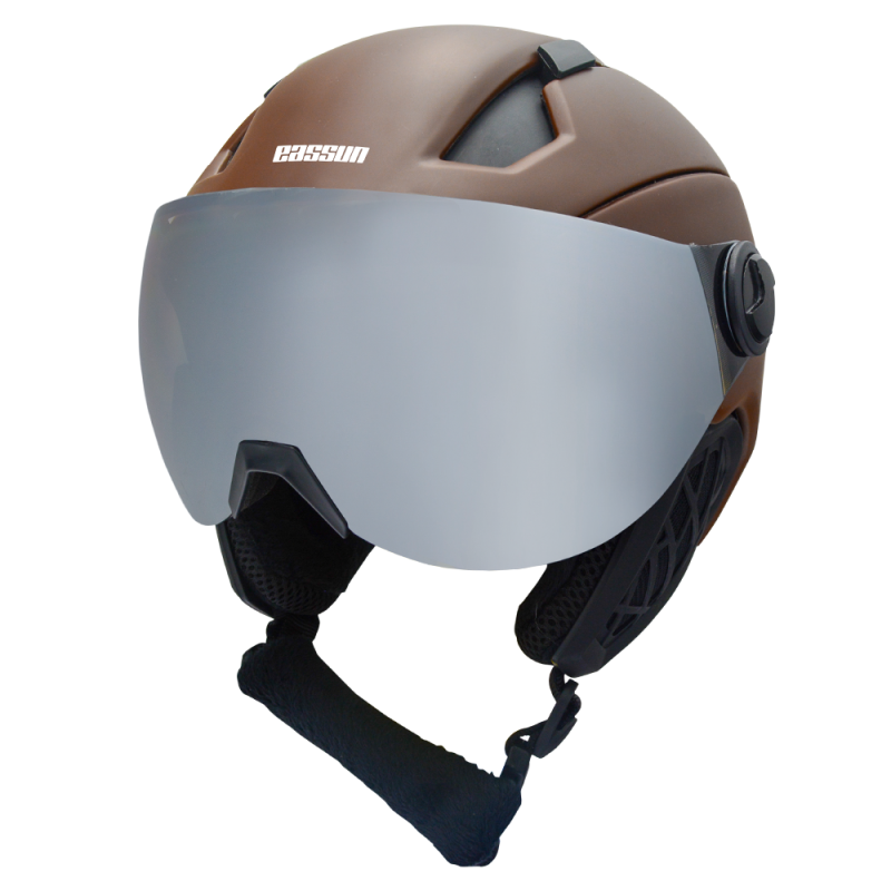 Casque de Ski et Snowboard pour Adulte Powder Visor EASSUN, Très Léger et Durable avec Protection Solaire CAT 3, Bleu