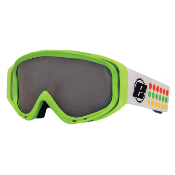 Kids’ Ski/Snow Goggles Robin EASSUN, CAT 3 Solar, Adjustable and Flexible with Silver Lens and Green Fluor Frame