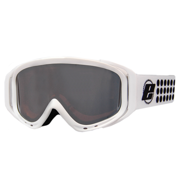 Kids’ Ski/Snow Goggles Robin EASSUN, CAT 3 Solar, Adjustable and Flexible with Silver Lens and Matt White Frame