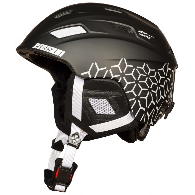 Casque de Ski et Snowboard pour Adulte Aran Print EASSUN, Très Léger et Ajustable avec Système de Ventilation, Noire et Magenta