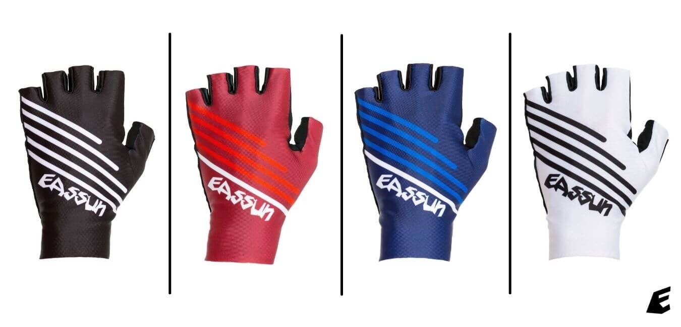 Guantes de Ciclismo Cortos Aero EASSUN, Muy Elásticos, Transpirables y  Ajustables